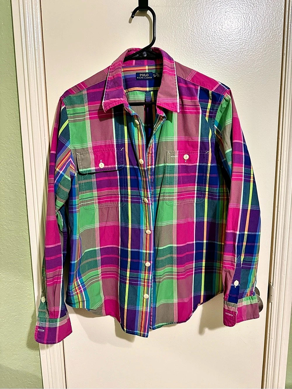 Polo Ralph Lauren Plaid Cotton Button Down Size XL NWT